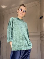 חולצת ZORA - קטיפה ירוק
