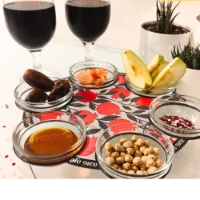מיני צלחת סימנים לראש השנה הדפס רימונים מהמם!