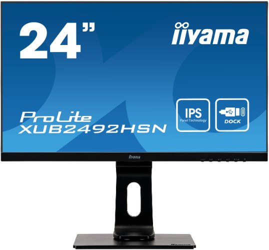 מסך מחשב IIYAMA 23.8" PROLITE IPS 4MS USB-C DOCK