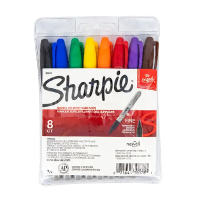 מארז 8 טושים פרמננטים Sharpie - ראש מעוגל