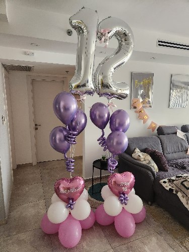 זר בלונים ליום הולדת ספרות לבחירה