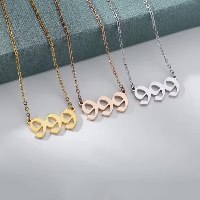 Angel number necklace -  קמע למזל טוב וזוהר רוחני