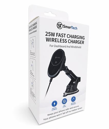 מעמד טעינה אלחוטית לחלון ולדשבורד SmarTech MC210 - 25W