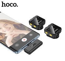 מיקרופון דיגיטלי אלחוטי Hoco L17 מיקרופון כפול עם דש מגנטי מתאים לחיבור (iP/Type-C)