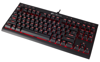 מקלדת גיימינג מכנית CORSAIR K63 COMPACT CHERRY MX RED