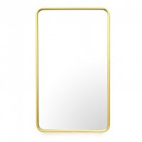 מראה מלבנית מסגרת ממתכת בצבע זהב 75*45 ס"מ