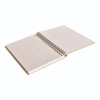 ספר אורחים A5 ספירלה MDF 50 דפי שמנת 110 גרם  N