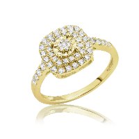 טבעת זהב 14 קראט 0.44 קראט יהלומים 818173 - מחיר מבצע! 