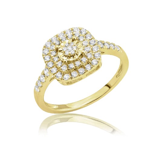 טבעת זהב 14 קראט 0.44 קראט יהלומים 818173 - מחיר מבצע!
