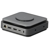 תחנת עגינה j5create USB-C לשני מסכי 4K HDMI עם מטען אלחוטי 15W