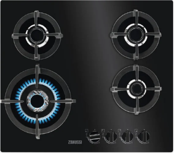 כיריים גז זכוכית Zanussi ZGO68420BA שחור זנוסי