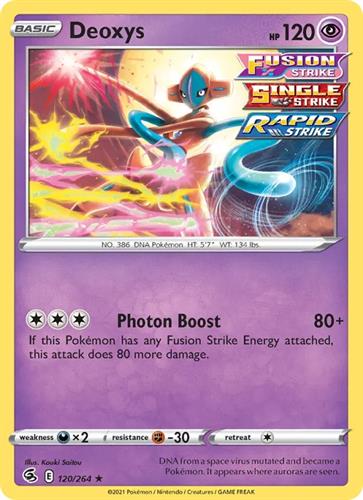 קלף בודד single פוקימון - deoxys - Fusion Strike - 120/264