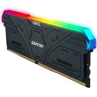 זיכרון GeIL DDR5 32GB (2x16GB) 5600 CL38 GEMINI RGB AMD Edition אפור
