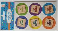 מדבקות פסח משפטים על מצה  - מדבקות לפסח 10 דפים