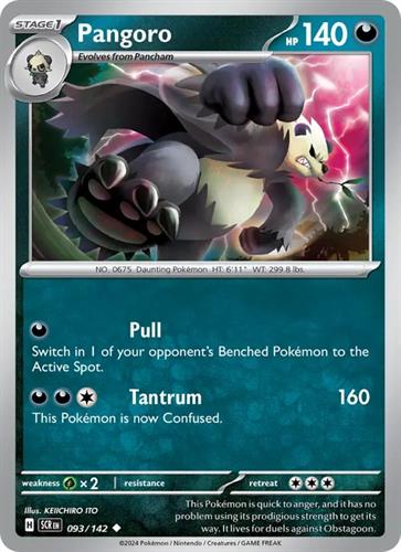 קלף בודד single פוקימון - pangoro - Stellar Crown - 093/142