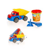 צעצוע משאית עם כלי חול