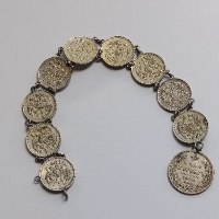 10 מטבעות רוסיים מחוברים עם לולאות. משקל כללי 22 גרם