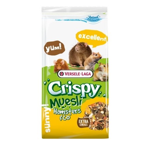 מזון יבש ומלא לאוגרים | Crispy Muesli Hamsters&co 1 kg