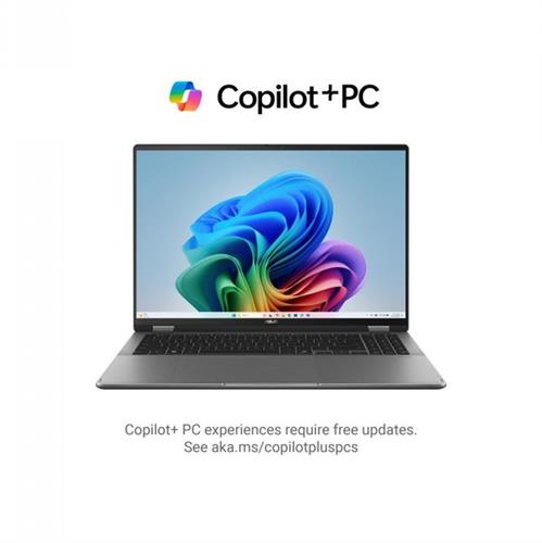 מחשב נייד ASUS Vivobook Flip 16.0" OLED Core Ultra 7 355 32GB 1TB אפור Win11 Home TP3607AA-SI012W