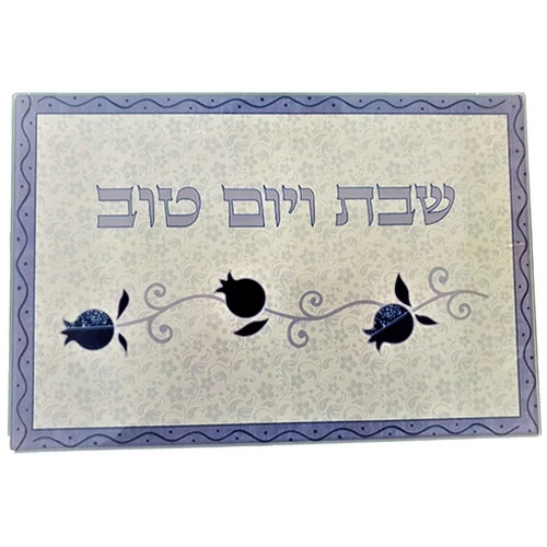 קרש לחלות מנדלה תכלת זכוכית בלתי שבירה 38X28