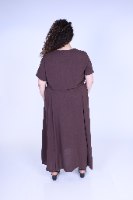 שמלת קאפרי מקסי חומה