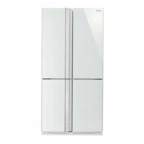 מקרר 4 דלתות מקפיא תחתון אינוורטר 615 ליטר Sharp SJ-FS87V - זכוכית לבנה