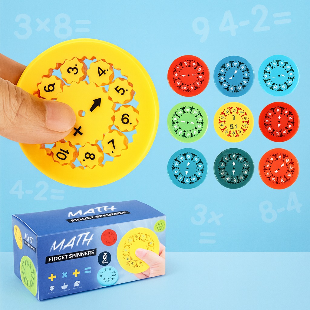 EduSpin - סט 9 ספינרים ללמידת חשבון