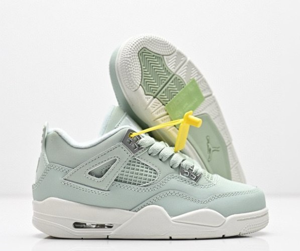 נעלי אייר ג'ורדן ילדים Nike Air Jordan 4 Retro טורקיז לבן
