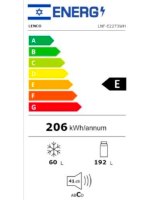 מקרר מקפיא עליון - 258 ליטר Lenco לנקוLNF-E2273WH