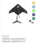 SEA DEVIL 840 | MODULAR HYDROFOIL 2-IN-1 2122cm2