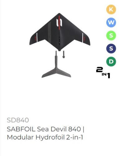 SEA DEVIL 840 | MODULAR HYDROFOIL 2-IN-1 2122cm2