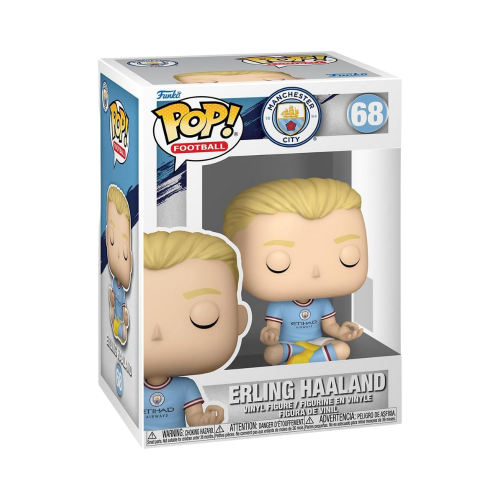 פופ כדורגל מנצ'סטר סיטי - ארלינג האלנד יושב - Funko Pop Football Manchester City Erling Haaland #68