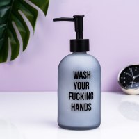 דיספנסר לסבון נוזלי עם תזכורת Wash Your Fucking Hands - מארז לא מושלם