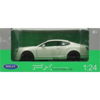 דגם מכונית בנטלי קונטיננטל לבנה 1:24 Bentley Continental Supersports מבית Welly