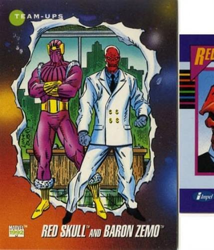קלף בודד מארוול marvel - red skull & baron zemo - Universe Series 3 - 99