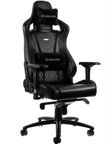 כיסא גיימינג עור אמיתי Noblechairs EPIC Real Leather Gaming Chair Black