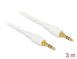 כבל אודיו Delock Stereo Jack Cable 3.5 mm 3 pin 3 m white