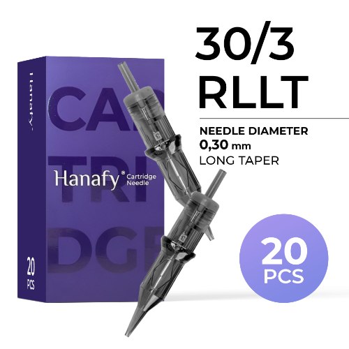 סט 20 מחטים HANAFY 30/3 RLLT
