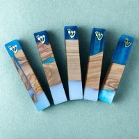 בית מזוזה יוקרתי אומנותי מעץ ואפוקסי 