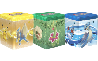 Pokemon TCG Stacking Tin 22Q1 מארז פוקימון קלפים מקוריים בקופסת פח