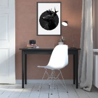 תמונה של אייל מודפס על קנבס איכותי מתוח על מסגרת עץ + מסגרת דקורטיבית ללא עלות| "אייל ללא גבולות"