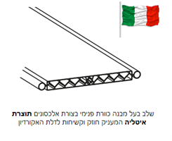 דלת אקורדיון דגם 'italy class' גווני עץ - תוצרת איטליה