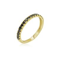 טבעת יהלומים שחורים │ טבעת זהב משובצת יהלומים 0.55 קראט