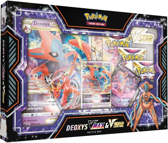 קלפי פוקימון מארז דיאוקסיס וימקס & ויסטאר באטל בוקס Pokémon TCG: Deoxys VMAX & VSTAR Battle Box
