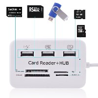 מפצל USB 3.0 וקורא כרטיסים TF/SD/MS/M2