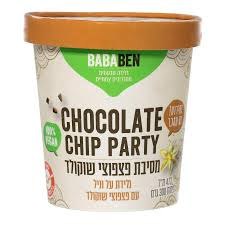 פצפוצי שוקולד - ג'לטו בטעם וניל עם פצפוצי שוקולד 473 מ"ל - באבאבן