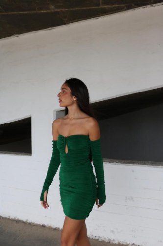 שמלת אוליב BS ירוק