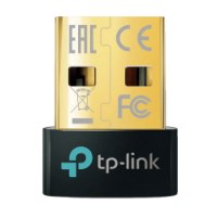 מתאם בלוטות' TP-Link UB500 Bluetooth 5.4 Nano USB – פריט בודד בצבע שחור וזהב עם לוגו tp-link על רקע לבן
