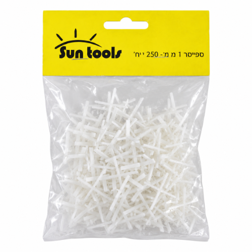 ספייסר צלב ⁦Sun tools⁩ – ⁦1⁩ מ״מ, 250 יחידות