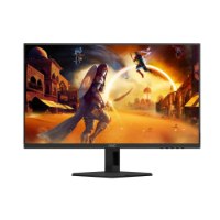 מסך גיימינג 24.5 אינץ' Aoc 25G4SRE – פריט בודד בצבע שחור מציג סצנת קרב ממשחק וידאו על רקע לבן עם IPS